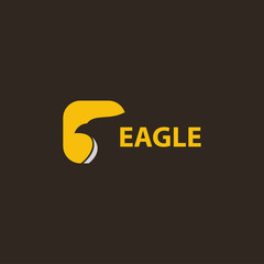 Eagle loo template design vector illustration