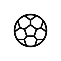 Obraz premium Soccer ball vector icon flat style illustration for web, mobile, logo, application and graphic design. Ball Icon Vector, Soccer ball vector icon simple sign and modern symbol.