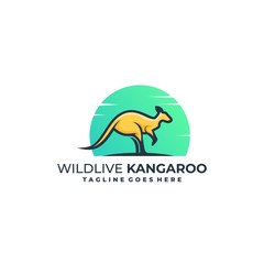 Kangaroo Design concept Illustration Vector Template