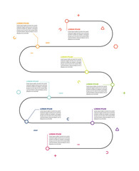 Fototapeta na wymiar set of timeline infographic 8 step icons