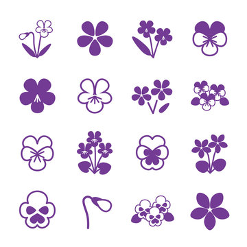 すみれ　スミレ　パンジー　アイコン