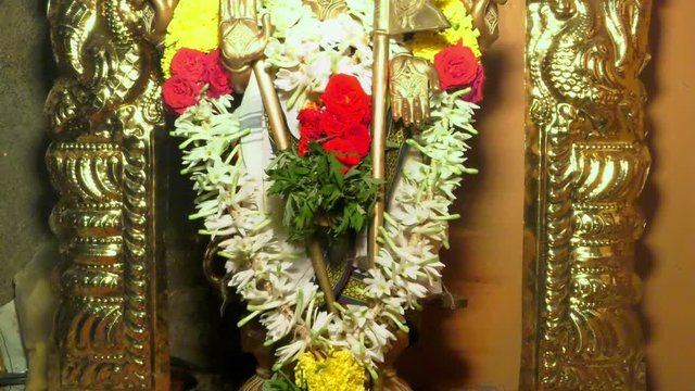 A Statue of Lord Murugan the Hindu goddess