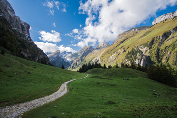 Fototapeta na wymiar Alpine landscape in Switzerland, Europe
