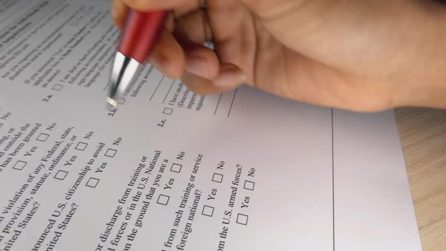 Ticking Boxes on important Application Form