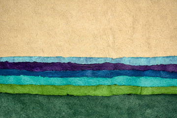 abstract landscape - colorful textured paper sheets