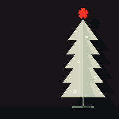 Christmas tree on dark background