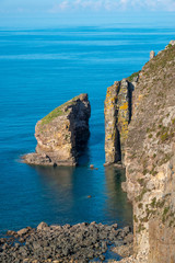 Fototapeta premium Rocks and cliffs by the ocean 