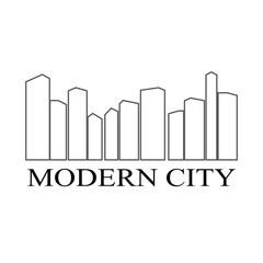 Modern City skyline, city silhouette. vector illustration in flat design