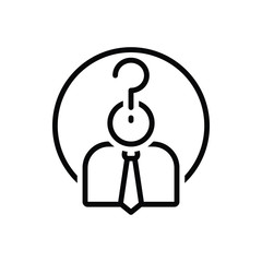 Black line icon for who guess 