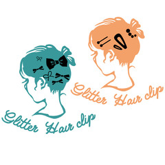 女の子とヘアクリップ