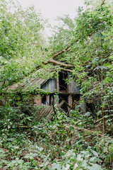 Abandoned house in the exclusion zone in Chernobyl, Ukraine