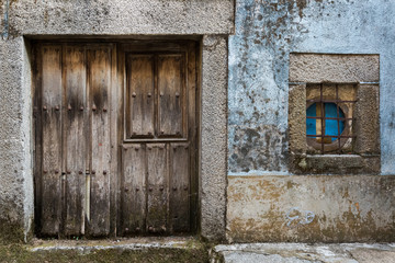 Door and window in the ancient village of La Alberca. Salamanca. Spain.