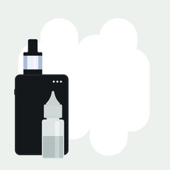 Vaping E-Cigarette illustration smoke background