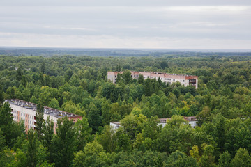 abandoned town of Pripyat near Chernobyl in Ukraine