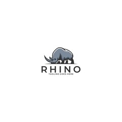 Fototapeta na wymiar Rhino Illustration Vector Template