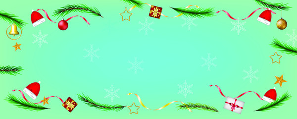 Happy new year and christmas background
