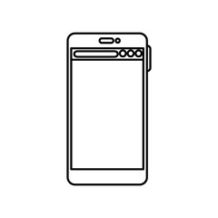 Smartphone icon design, Digital technology communication social media internet web and cellular theme Vector illustration