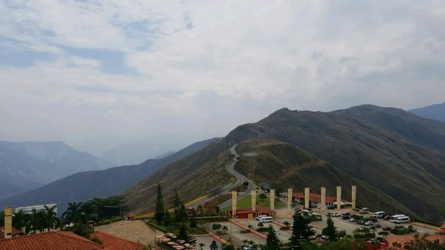 SANTANDER, COLMBIA - MARCH 2018: Chicamocha National Park, also known as Panachi, a Colombian national natural.The site is a tourist attraction due to is landscape & the variety of outdoor activities