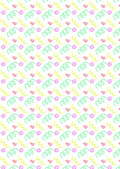 ファンシー　レトロ　80年代　パターン　背景