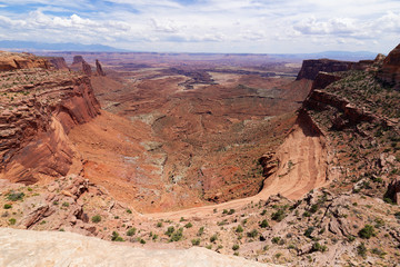 Fototapeta na wymiar View from the Mesa Arch trail in Canyonlands National Park