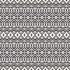 Ikat Ethnic Aztec Pattern Illustration Design in black and white color. design For Background, Frame, Border or Decoration. Ikat, geometric pattern, native Indian, Navajo, Inca Design