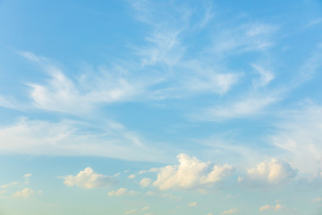 Fototapeta premium photo of blue sky and white clouds or cloudscape.