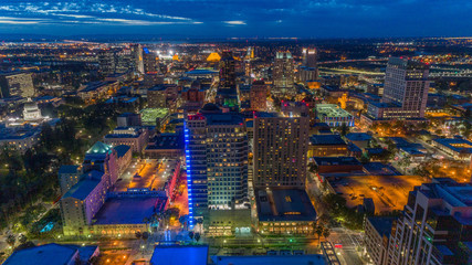 Fototapeta na wymiar Aerial images of downtown Sacramento
