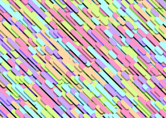 Color Abstract Lines Rain Generative Art background illustration