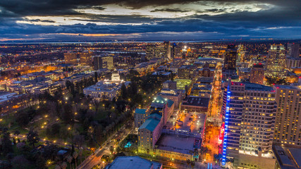 Fototapeta premium Aerial view of Sacramento