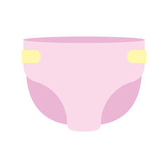 cute baby diaper pink icon