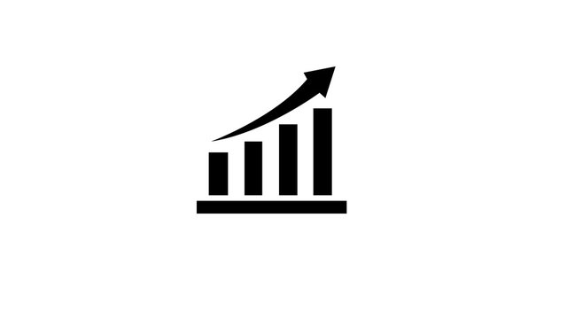 Growth graph  icon illustration sign