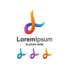 Naklejka premium colorful letter l logo design vector