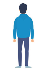 young man back avatar character icon