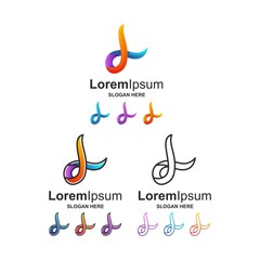 colorful letter l logo design vector bundle