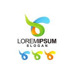 colorful letter g logo design vector