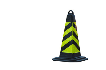 Traffic cone isolated on white background, Clipping path.