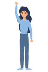 young woman avatar character icon