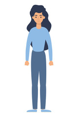 young woman avatar character icon