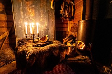 Traditional cabin the woods, Sweden