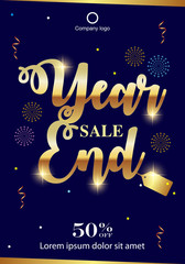 Year End Sale background. Year End sale banner design. vector illustration