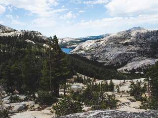 View from the Lower Cathedral Lake, Tuolumne Valley, California