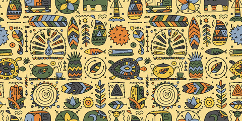 Sri Lanka art travel, tribal seamless pattern for your design