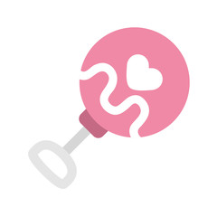 cute jingle bell baby toy icon