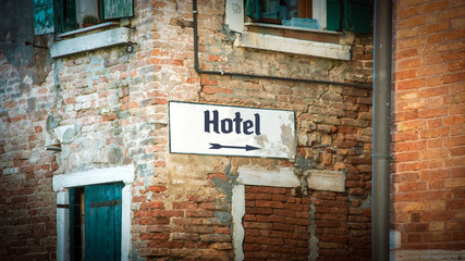Street Sign to Hotel