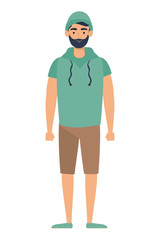 young man with beard avatar character