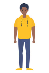 afro young man avatar character icon