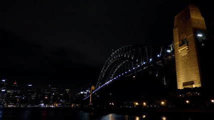 Obraz premium Sydney harbour bridge at night