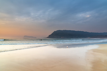 Clouds and Smoke Haze Sunrise Seascape