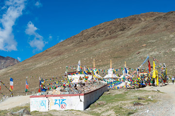 Himachal Pradesh, India - Sep 03 2019 - Kunzum Pass (Kunzum La) in Lahaul and Spiti, Himachal...