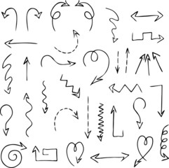 Vector arrow set collection symbols